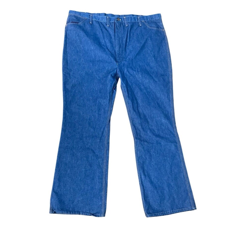 Vintage Wrangler Jeans Men's Denim 48x34 Straight Leg 5-Pocket Cowboy Western